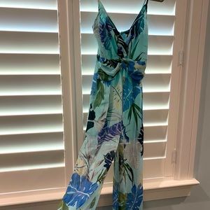 Sheer tropical jumpsuit